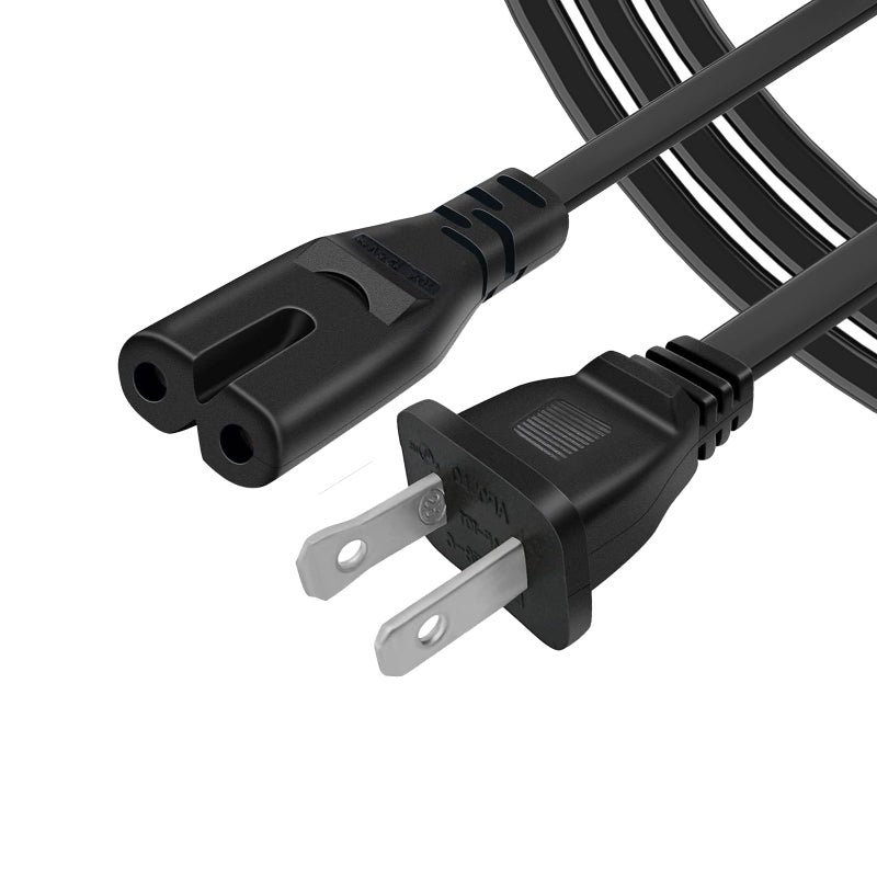 ANYQOO 6 Feet Power Adapter Extension Cord Wall Cord Cable for Microsoft Surface Pro X, Pro 9, Pro 8, Pro 7, Pro 6, Pro 5, Pro 4, Pro 3, Pro 2, Surface Dock,Surface RT Table PC, PS4/PS3/XBOX(Black) - Image 1